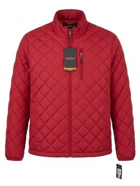 NWT Hawke & Co Men's Red Diamond Packable Down Quilted Jacket Size XXL